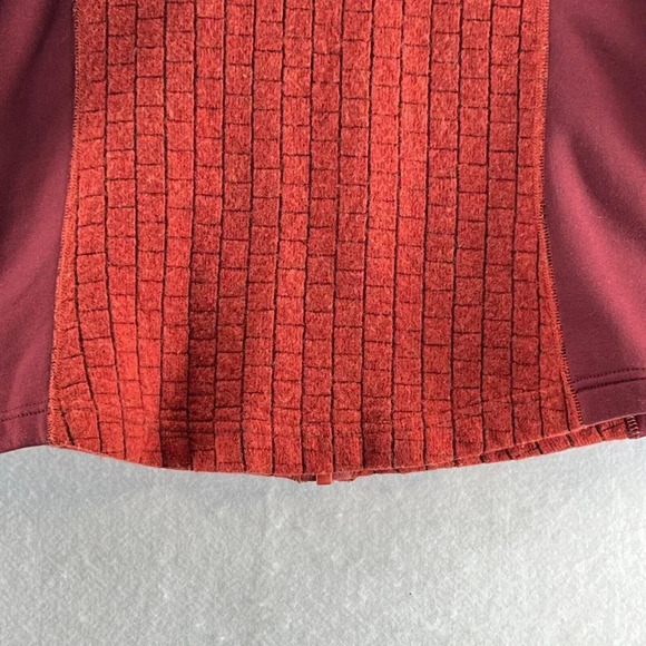 Vtg Patagonia Fleece Jacket Womens Size M Geometric Pattern Hoodie Orange - Picture 6 of 12